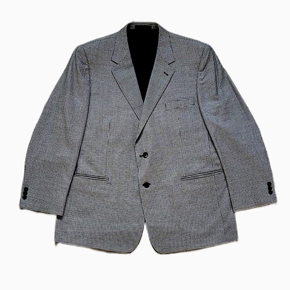 Petrocelli 48R Silk Wool Cashmere Blend Houndstooth Blazer